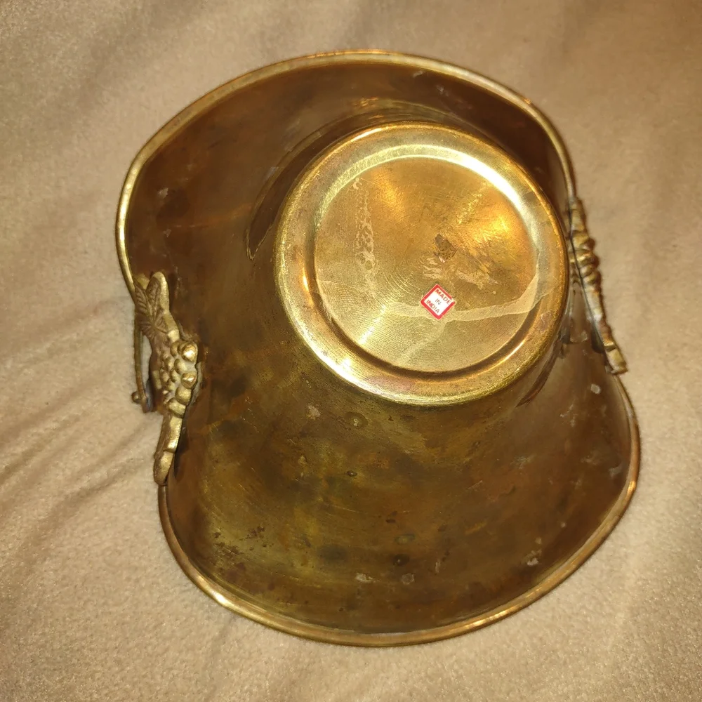 Vintage Brass Gathering Baskets (Set of 2)